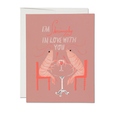 Shrimply love greeting card