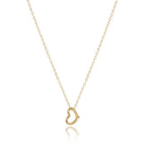 16" Necklace Gold- Love Small Gold Charm