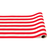 CHERRY RED SIGNATURE CABANA STRIPE TABLE RUNNER