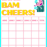 DESERT BLOOM SCORE CARD - BIRD BAM CHEERS