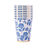 BELLE BLUE ELEGANT FLORAL CUPS