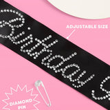 Birthday Girl Black Rhinestone Sash