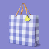 Blue Gingham Gift Bag