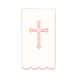 PETAL PINK CROSS GUEST TOWELS