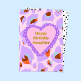Leopard Heart Daughter Birthday Card