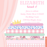 Princess & The Pea Party Invitation - Digital Download