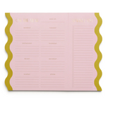 Meal Planner Notepad with Magnets- Pink + Chartreuse