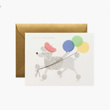 French Poodle Birthday Card