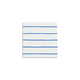 Frenchie Striped Petite Napkins- Cobalt
