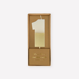 Gold Dipped Number 1 Candle