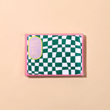 Wavy Check Notecard Set- Green