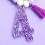 Purple Glitter Acrylic Number