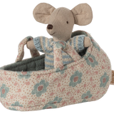 Baby Mouse in Carry Cot- Blue