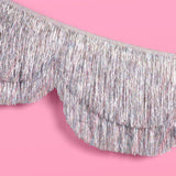 Silver Iridescent Fringe - scalloped banner