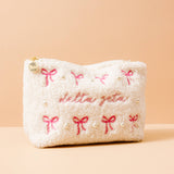 Sorority Bows & Pearls Teddy Pouch