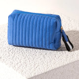 Ezra Small Boxy Cosmetic Pouch- Ultramarine