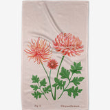 November Chrysanthemum Tea Towel