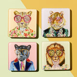 Big Cats Coasters- Set of 4