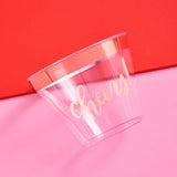 Rose Gold Cheers Party Cups