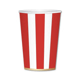 Cherry Red Cabana Stripe Cups
