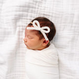 Crochet Bow- Ivory Headband
