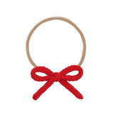 Crochet Bow- Cherry Headband