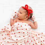 Crochet Bow- Cherry Headband