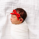 Crochet Bow- Cherry Headband