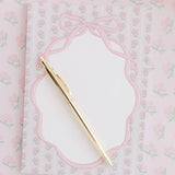 Pink Flower Ribbon Notepad