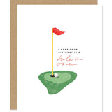 Golf Hole in One Birthday Card
