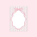 Pink Flower Ribbon Notepad