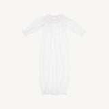 Sweetly Smocked Greeting Gown- Pink 0-3M