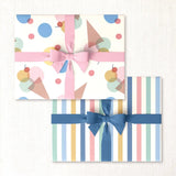Ice Cream Stripe Double Sided Wrapping Sheet