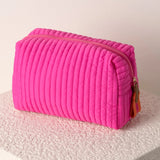 Ezra Large Boxy Cosmetic Pouch- Magenta