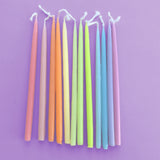 Pastel Rainbow Tapered Candle Set