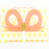Bow Cake Topper- Peach and White