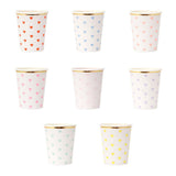 Party Palette Rainbow Heart Cups- Set of 8