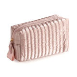 Logan Small Boxy Cosmetic Pouch- Rose