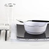12 oz Clear Plastic with Silver Rim Cups