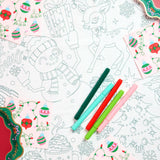 Merry Christmas Coloring Paper Tablecloth