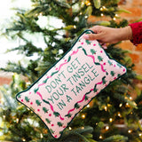 Tinsel in a Tangle Needlepoint Pillow