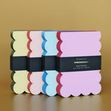 Scalloped Shaped Notepad | Aqua + Blue Edge