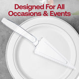 Clear Disposable Plastic Cake Cutter/Lifter - 5 pcs