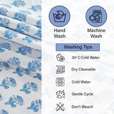 Apatite Blue Hand Block Printed Cotton tablecloth 60x60