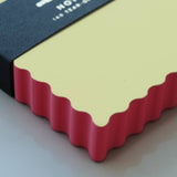 Mini Wave Shaped Notepad | Citron + Hot Coral Edge