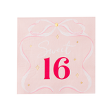 SWEET 16 BOW LARGE NAPKINS