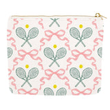 Tennis Bow Pouch Zipper Canvas Pouch