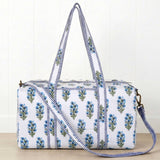 Blue Lily Quilted Duffel Bag