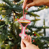 Needlepoint Icon Ornament - Espresso Martini