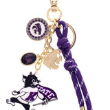 Kansas State Wildcats Cluster Bag Charm in Purple
